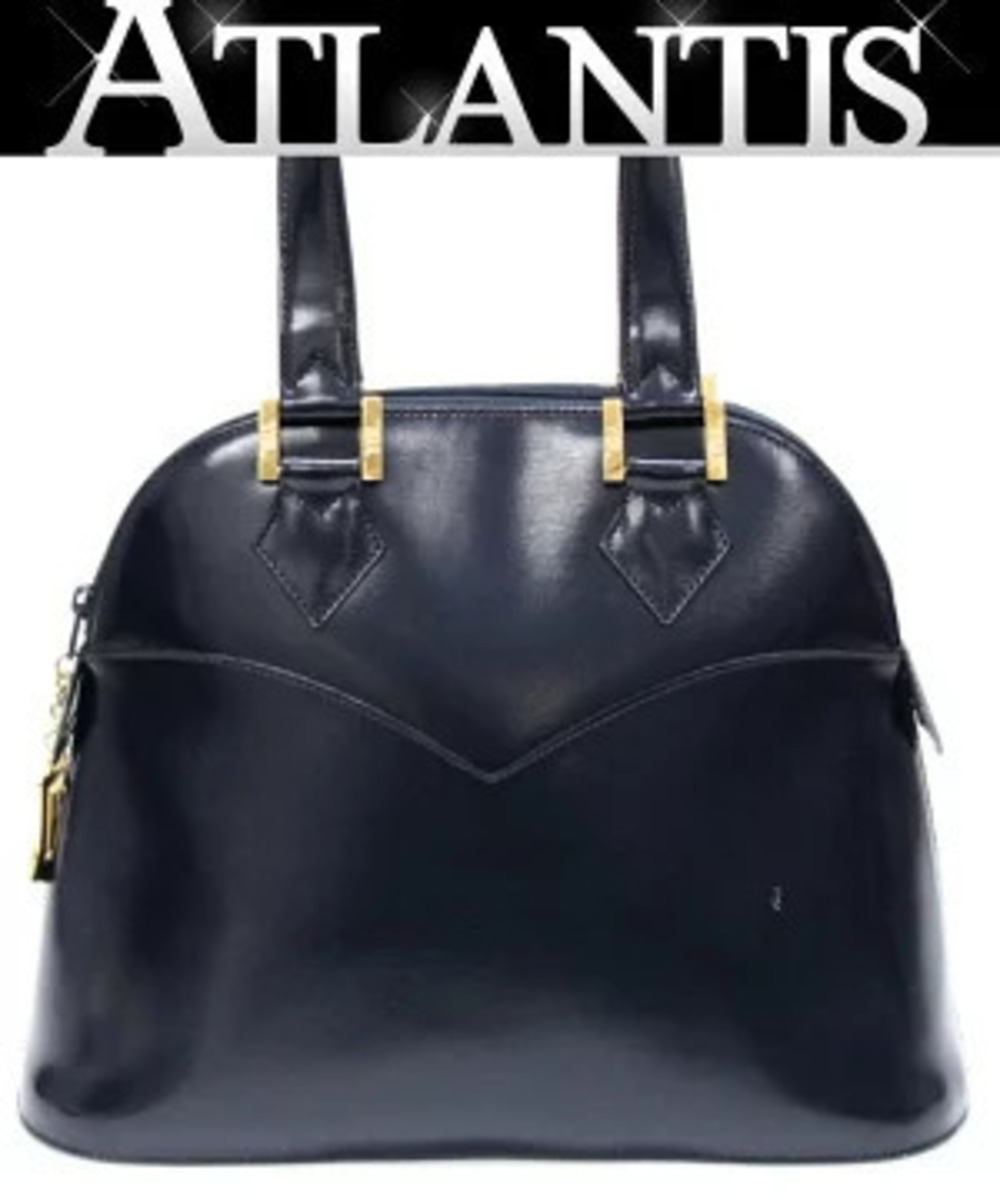 Saint Laurent Yves handbag leather Navy Blue